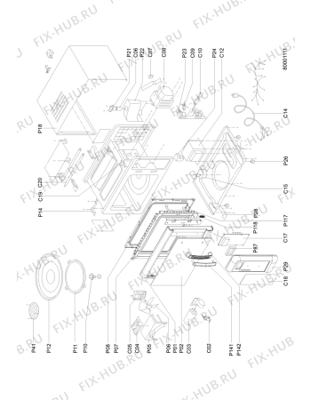 Схема №1 MWO 607 SL с изображением Блок управления для микроволновки Whirlpool 482000003257