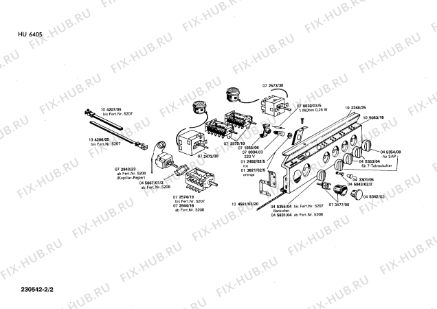 Взрыв-схема плиты (духовки) Siemens HU6405 - Схема узла 02