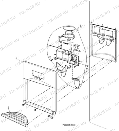 Взрыв-схема холодильника Electrolux ENL60710X - Схема узла Section 3