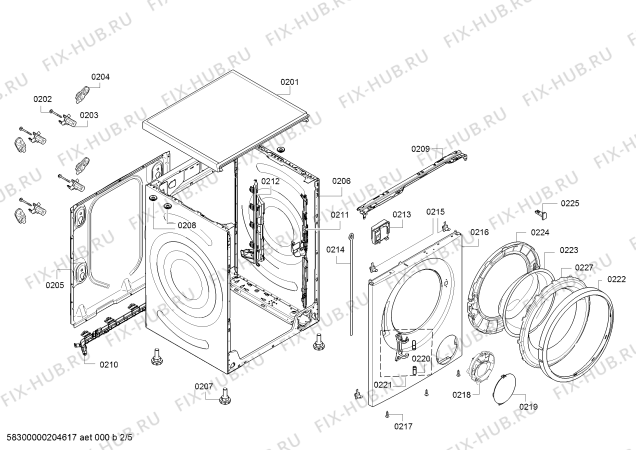 Схема №3 WAT28450GB с изображением Панель управления для стиралки Bosch 11022567