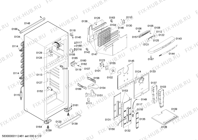 Схема №1 P1KCS4002D, PITSOS с изображением Клапан для холодильника Bosch 00446793