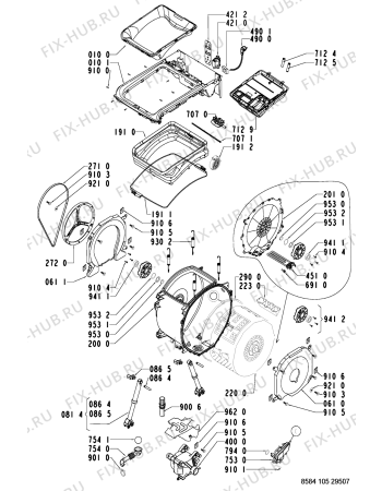 Схема №2 EV 1050 с изображением Декоративная панель для стиралки Whirlpool 481245212262