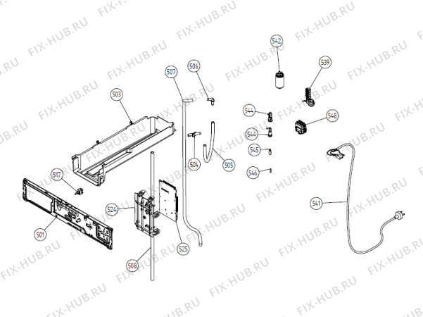 Схема №5 T781 AU   -White (900002650, TD44AU) с изображением Декоративная панель для стиральной машины Gorenje 348856