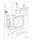 Схема №1 DW 681 ES SS с изображением Панель для посудомоечной машины Whirlpool 481246038175