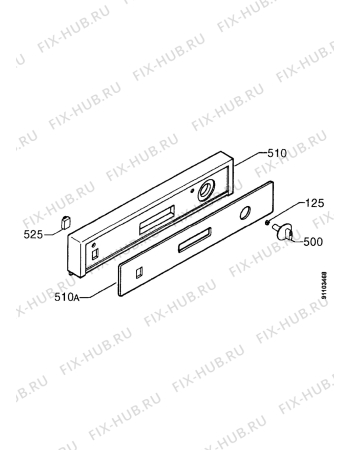 Взрыв-схема посудомоечной машины Zanussi ID6245B - Схема узла Command panel 037