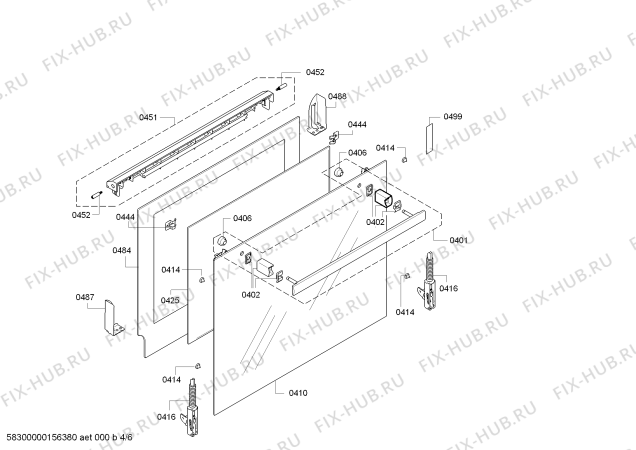 Взрыв-схема плиты (духовки) Bosch HBA33B520W - Схема узла 04