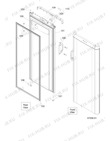 Схема №1 UFAN400NFS (F071388) с изображением Часть корпуса для холодильника Indesit C00285554