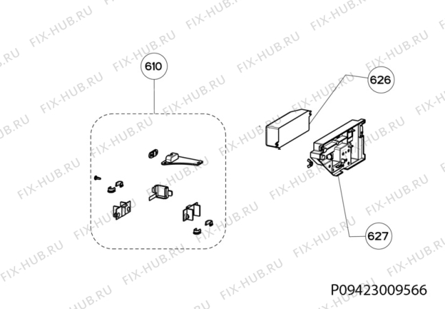 Взрыв-схема вытяжки Electrolux EFB70550BX - Схема узла Accessories