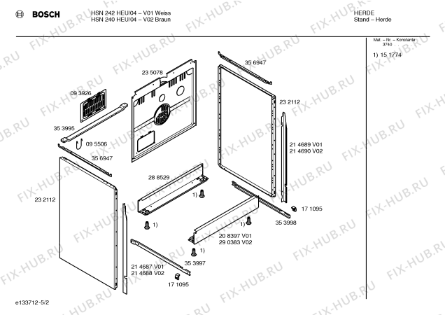 Схема №2 HL53525EU с изображением Инструкция по эксплуатации для духового шкафа Bosch 00527576