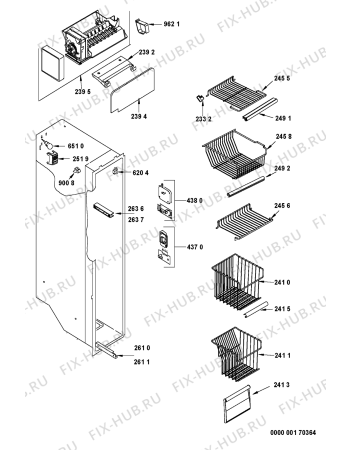 Взрыв-схема холодильника Bauknecht KSN 5071/A - Схема узла