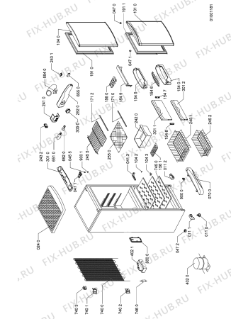Схема №1 ART 668/G с изображением Дверь для холодильной камеры Whirlpool 481241618476