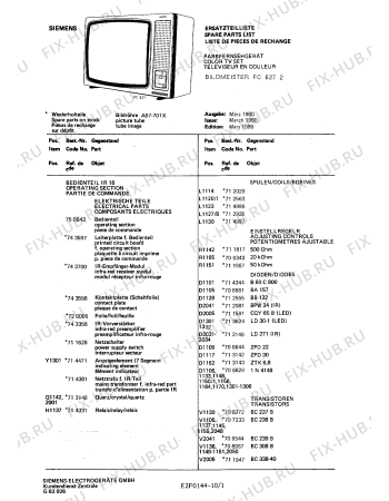 Взрыв-схема телевизора Siemens FC6272 - Схема узла 02