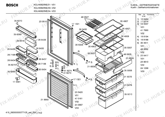 Схема №1 3FG5783F2 с изображением Плата для холодильной камеры Bosch 00432397