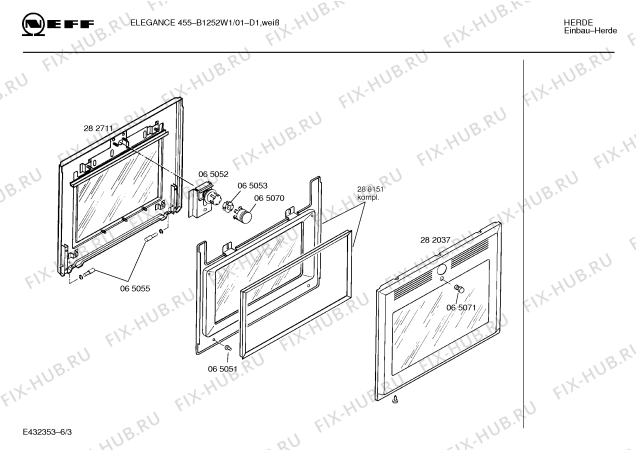 Схема №2 E1252W1 ELEGANCE 155 с изображением Часы для плиты (духовки) Bosch 00092470