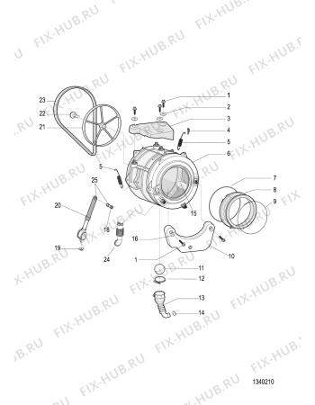 Схема №3 FMSL603EUL (F096278) с изображением Пластина для стиралки Indesit C00522040
