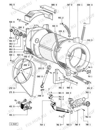 Схема №1 AWM 332 с изображением Воздуховод для стиралки Whirlpool 481241868143
