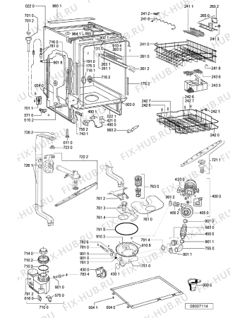 Схема №1 ADG 676 FD с изображением Обшивка для электропосудомоечной машины Whirlpool 481245373592