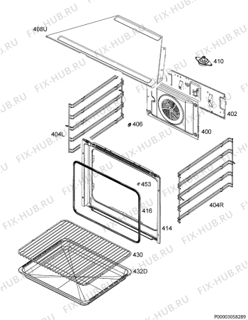 Схема №2 EE2003061M с изображением Панель для плиты (духовки) Aeg 3578871018