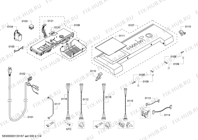 Схема №2 WFMC5440UC Nexxt 500 plus Series с изображением Панель управления для стиралки Bosch 00670355