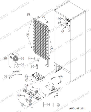 Взрыв-схема холодильника Upo RF43310ND   -Fridge freezer (171774, V38001008) - Схема узла 03