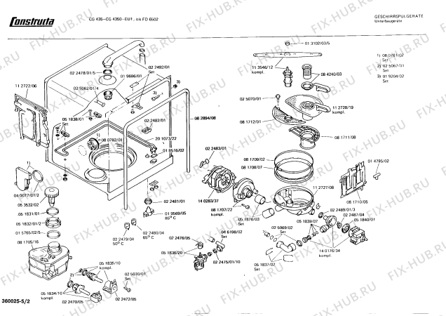 Схема №1 CG4350 с изображением Переключатель для электропосудомоечной машины Bosch 00053785