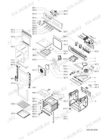 Схема №1 ESPH5960/IN с изображением Обшивка для плиты (духовки) Whirlpool 481245249155