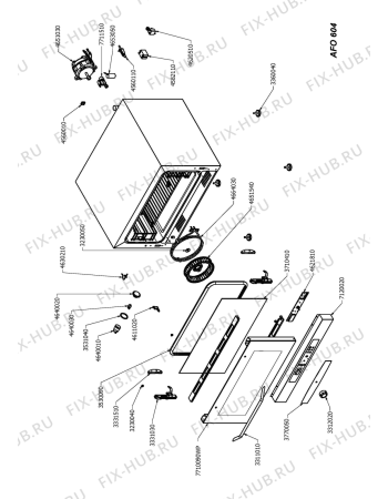 Схема №1 AFO 600 с изображением Дверка для электропечи Whirlpool 482000002819