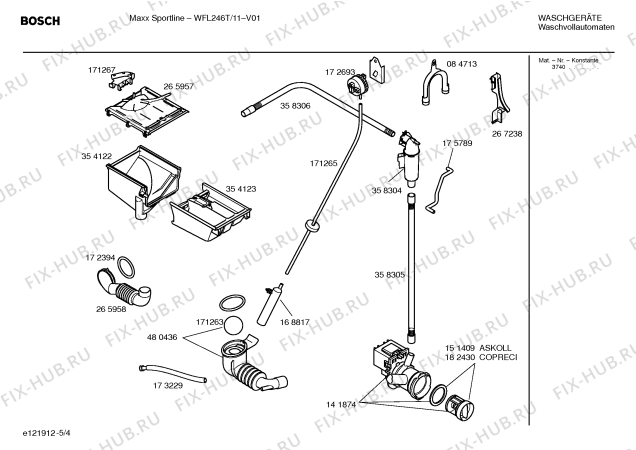 Схема №2 WFL246T Maxx Sportline с изображением Инструкция по установке и эксплуатации для стиральной машины Bosch 00528928