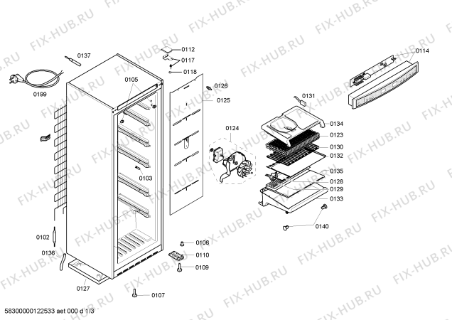 Схема №2 GSV30V31FF с изображением Дверь для холодильной камеры Bosch 00245454