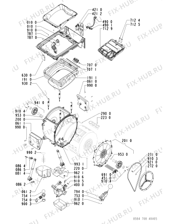 Схема №1 AWV 708/4 с изображением Декоративная панель для стиральной машины Whirlpool 481245214668