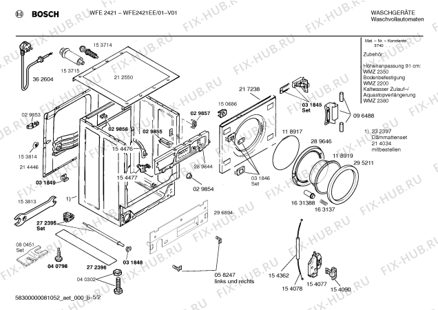 Схема №3 WFE2021EE WFE2021 с изображением Вкладыш в панель для стиралки Bosch 00431780