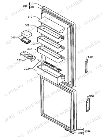 Взрыв-схема холодильника Marijnen CM266DBR - Схема узла Refrigerator door