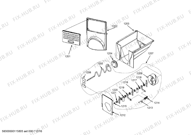 Схема №7 RY495300 с изображением Зажим шланга для холодильной камеры Bosch 00420018