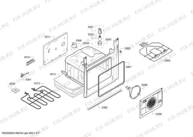 Схема №5 PHCB255020 с изображением Панель управления для духового шкафа Bosch 00700856