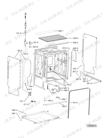 Схема №3 GSI 4000 SD IN с изображением Панель для посудомоечной машины Whirlpool 481010392519