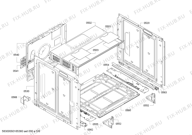 Схема №2 HE33BD540 с изображением Фронтальное стекло для духового шкафа Siemens 00688340