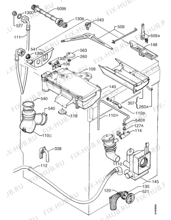 Взрыв-схема стиральной машины Zanussi FJS1174C - Схема узла Hydraulic System 272
