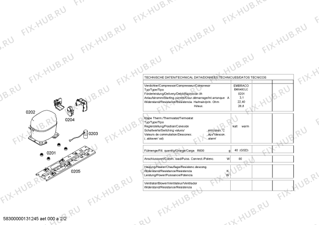 Взрыв-схема холодильника Bosch GSD10N21GB - Схема узла 02