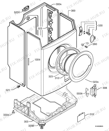 Взрыв-схема стиральной машины Zanussi ZWG6121 - Схема узла Housing 001