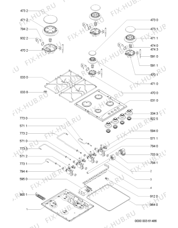 Схема №1 AKM 212/GR/01 с изображением Затычка для плиты (духовки) Whirlpool 481244038937