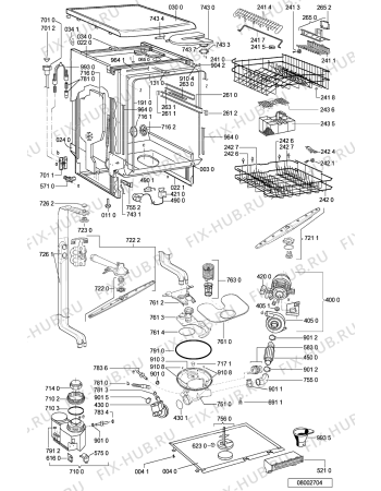 Схема №2 ADP 7962 WHM с изображением Панель для посудомоечной машины Whirlpool 481245371971