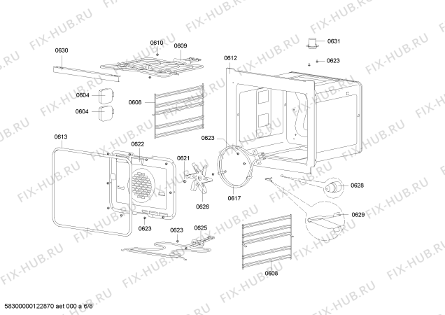 Схема №3 HB3002Z0C с изображением Панель для плиты (духовки) Siemens 00664510