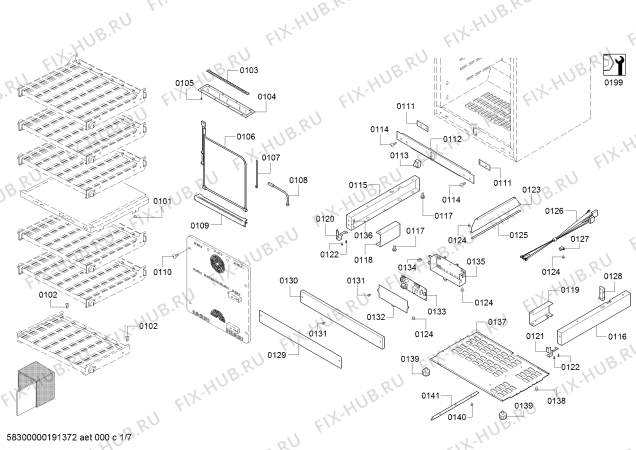 Схема №5 T24UW820LS с изображением Программатор для плиты (духовки) Bosch 11012678