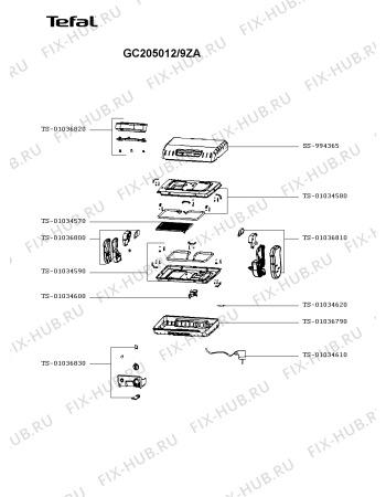 Схема №1 GC205028/9ZA с изображением Крышечка для мультигриля Tefal SS-994365