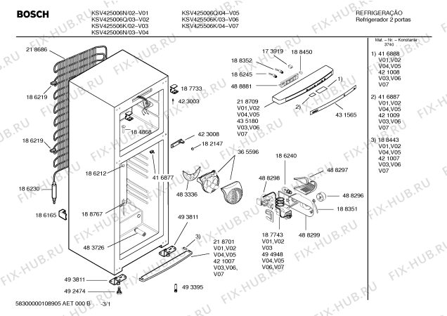 Схема №3 KSV425506K BOSCH с изображением Вкладыш в панель для холодильной камеры Bosch 00431565