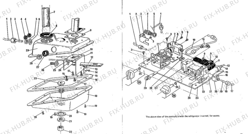 Взрыв-схема холодильника Electrolux RM2192 - Схема узла Gas-equipment