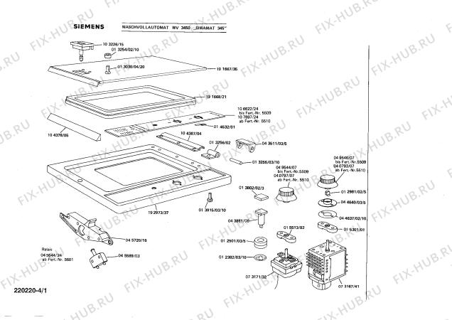 Схема №2 WV3450 SIWAMAT 345 с изображением Панель для стиральной машины Siemens 00107897