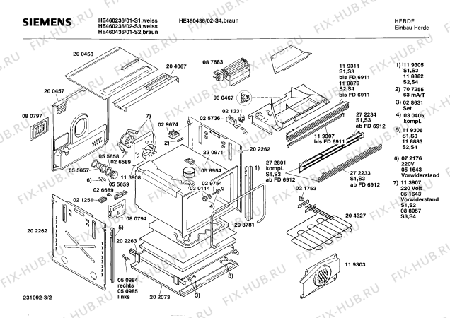 Схема №3 HB36120DK с изображением Мотор Siemens 00087683