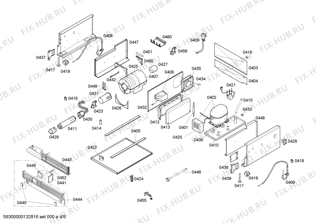 Схема №2 G7161X0 с изображением Монтажный набор для холодильника Bosch 00673217