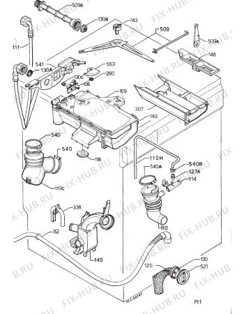 Взрыв-схема стиральной машины Zanussi ZTD900B - Схема узла Hydraulic System 272